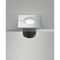 Fabas Luce Gulvindbygningslampe WAKO 2 / 116X116MM firkantet, passabel, omskiftelig IP67, rustfrit st�l 
