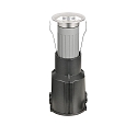 Fabas Luce Gulvindbygningslampe ABILENE 2 / � 70MM 2-fold, rund, passabel, omskiftelig IP67, chrom mat, rustfrit st�l 
