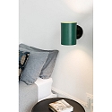 Faro V�glampe GUADALUPE E27 IP20, gr�n, sort mat 