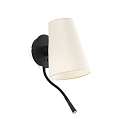 V�glampe LUPE E27 IP20, beige, sort 