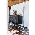 Standerlampe GUADALUPE E27 IP20, beige, sort mat 
