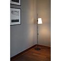 Faro Standerlampe LUPE E27 IP20, beige, sort mat 