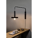 Faro wall luminaire WHIZZ E27 IP20, gold, black matt 
