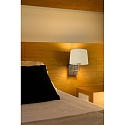 Væglampe FRAME E27 IP20, beige, nikkel mat 