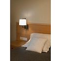 Faro wall luminaire FRAME E27 IP20, white, antique gold 