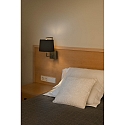 Faro V�glampe FRAME E27 IP20, sort, antik guld 
