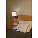 Faro wall luminaire FRAME E27 IP20, white, antique gold 