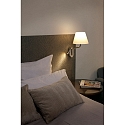 Faro wall luminaire ETERNA E27 IP20, beige, chrome 