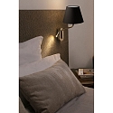 Faro wall luminaire ETERNA E27 IP20, chrome, black 