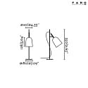 Faro table lamp STUDIO rotatable E14 IP20, black matt 