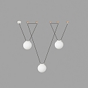 Faro pendant luminaire MINE 3 flames E27 IP20, white matt 
