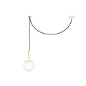 pendant luminaire MINE E27 IP20, white matt 
