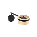 wall luminaire LOOP LED IP20, black matt, ash wood 