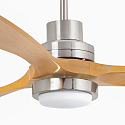 Faro Ceiling fan LANTAU L with remote control IP20, nickel matt, pine