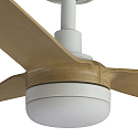 Faro Loftsventilator PUNT M med fjernbetjening IP20, hvid mat, ahorn