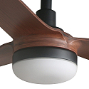 Faro Loftsventilator PUNT M med fjernbetjening IP20, sort mat, valn�d