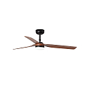 Faro Loftsventilator PUNT M med fjernbetjening IP20, sort mat, valn�d
