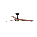 Faro Loftsventilator PUNT M med fjernbetjening IP20, sort mat, valn�d