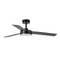 Loftsventilator BARTH med fjernbetjening IP20, sort mat