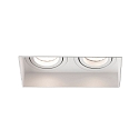 Indbygnings loftlampe HYDE SQ 2-flammer GU10 IP20, hvid mat 