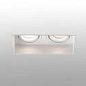 Faro Indbygnings loftlampe HYDE SQ 2-flammer GU10 IP20, hvid mat 