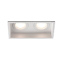 Indbygnings loftlampe HYDE SQ 2-flammer GU10 IP44, hvid mat 