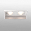 Faro Indbygnings loftlampe HYDE SQ 2-flammer GU10 IP44, hvid mat 