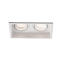 Indbygnings loftlampe HYDE SQ 2-flammer GU10 IP20, hvid mat 