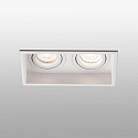 Faro Indbygnings loftlampe HYDE SQ 2-flammer GU10 IP20, hvid mat 