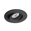 Indbygnings loftlampe RADON R GU10 IP20, sort mat 