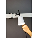 Faro Klemmelampe STUDIO E14 IP20, blank, hvid 