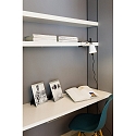 Faro Klemmelampe STUDIO E14 IP20, blank, hvid 