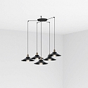 pendant luminaire MARLIN 5 flames E27 IP20, antique gold 