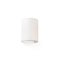 V�glampe COTTON halvrund E27 IP20, hvid mat 