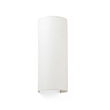 V�glampe COTTON 2-flammer, halvrund E27 IP20, hvid mat 