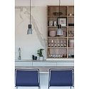 Faro pendant luminaire KOMBO E27 IP20, grey, black matt 