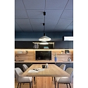 Faro pendant luminaire KOMBO E27 IP20, grey, black matt 