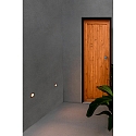 Faro wall recessed luminaire GRON square, switchable, with diffuser IP65, nickel satined 