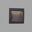 Faro V�gindbygningslampe SEDNA SQ140 firkantet, indirekte, omskiftelig IP65, m�rkegr� 