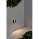 Faro V�gindbygningslampe SEDNA SQ140 firkantet, indirekte, omskiftelig IP65, m�rkegr� 