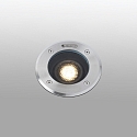 Faro Gulvindbygningslampe GEISER 180 / 10� rund, justerbar, passabel IP67, rustfrit st�l, satin 
