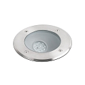 Faro Gulvindbygningslampe SALT rund, asymmetrisk, passabel IP67, rustfrit st�l, satin 