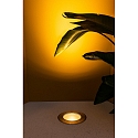 Faro Gulvindbygningslampe SALT rund, asymmetrisk, passabel IP67, rustfrit st�l, satin 