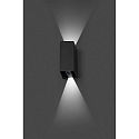 Udendørs wall luminaire BLIND up / down, 2-flammer LED IP65, mørkegrå 