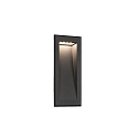 wall recessed luminaire SOUN 105 down, square, indirect IP65, dark grey 