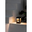 Faro Fatningslampe NAYA 200 2-fold, firkantet, indirekte IP54, m�rkegr� 