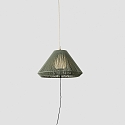 Faro outdoor pendant luminaire SAIGON OUT E27 IP44, dark grey, olive green 