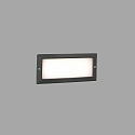V�gindbygningslampe STRIPE-2 firkantet, med diffuser IP54, m�rkegr� 