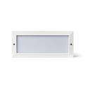 V�gindbygningslampe STRIPE-2 firkantet, med diffuser IP54, hvid mat 