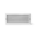 V�gindbygningslampe STRIPE-1 firkantet, med gitter IP54, hvid mat 